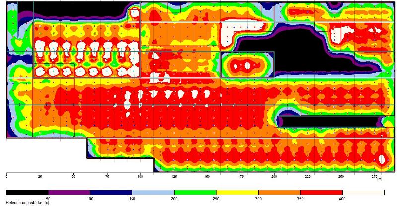 Messung Hallenbeleuchtung