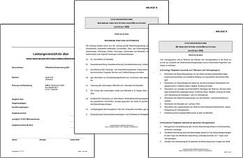 Auszug Leistungsverzeichnisse