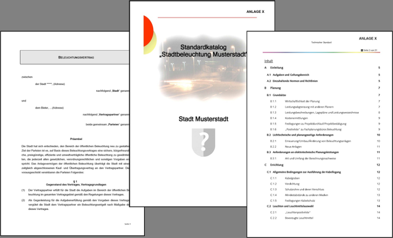 Auszüge aus dem Beleuchtungsvertrag mit Anlagen