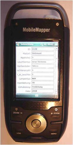 Mobile Datenerfassung - Ansicht Mobilgerät