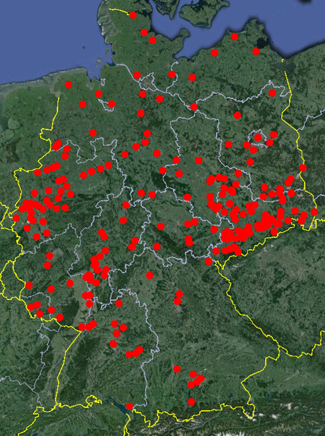 Auszug der ILB-Projektstandorte